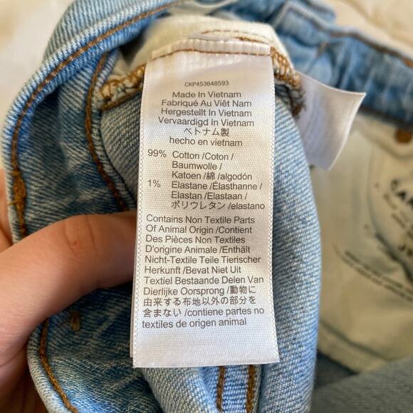 MADEWELL The High-Rise Slim Crop Boyjean Dumas Wash Ripped Edition Size 24 - Picture 11 of 12